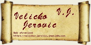 Veličko Jerović vizit kartica